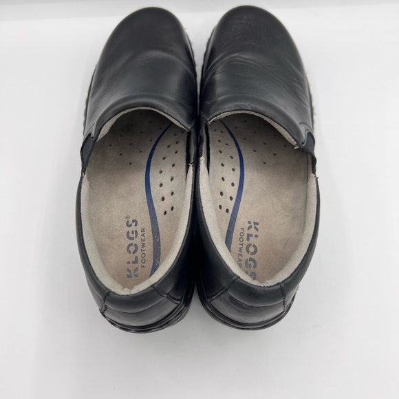 Klogs Footwear Mission Black Leather, slip resistant non-marking, 9.5 - Picture 9 of 10